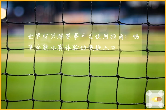 世界杯买球赛事平台使用指南：畅享全新比赛体验的便捷入口